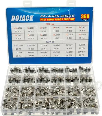 Produktbild von Glassicherungen 360 Stück, 5x20 mm Und 6x30 mm, 250 V