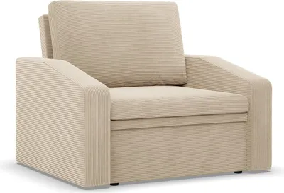 Produktbild von Sessel mit Schlaffunktion, Loungesessel für das Wohnzimmer, Orbit 80cm, Cord Beige