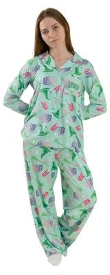 Immagine prodotto di Wicked - Pigiama con pantaloni lunghi da donna NS9792 (XXL) (verde)