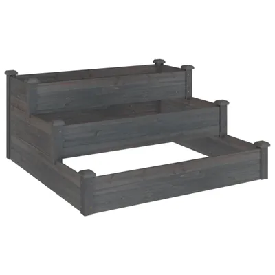 Obrázek produktu pro vidaXL Zvýšená postel Grey 120x120x56 cm Masivní jedlové dřevo