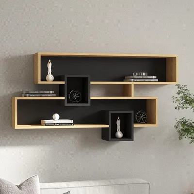 Immagine prodotto di Zerfaliu - Mensola, 120x22x72h cm Marrone Rovere, 4 Ripiani