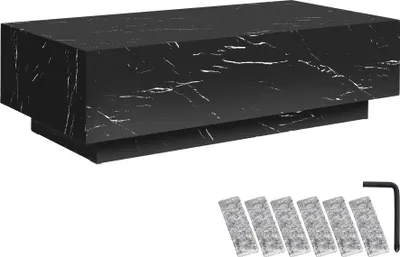 Produktbild von tectake® Couchtisch Lasley inkl. Bodenschoner, Belastbarkeit 45 kg