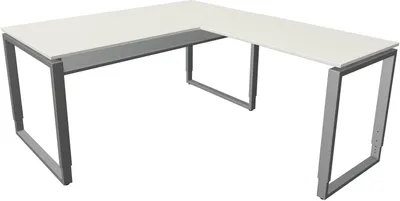 Produktbild von Schreibtisch Architekt BxTxH 160x180x75cm (mit Anbautisch) weiß
