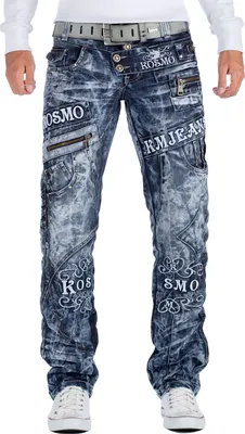 Produktbild von Kosmo Lupo Herren Regular Fit Jeans Stonewashed KM051 Blue W32/L32