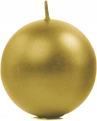 Immagine prodotto di Kerze ""Sfera"" (FI 60) metallica, oro, 1 Stk.
