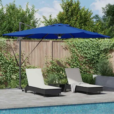 Image de 2025 Moderne Roma Parasol Bleu 286 x 285 x 270 cm Aluminium et Polyester - Parasols,Design 9814088 1parcel