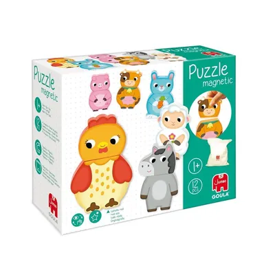 Produktbild von GOULA Magnetisches Holzpuzzle Bauernhof