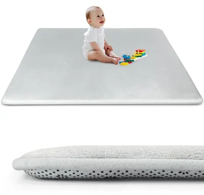 Obrázek produktu pro Omgoods - Hrací podložka z veluru pro děti - 127x127x3 cm, vyrobená z měkké paměťové pěny