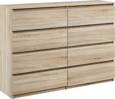Produktbild von Kommode mit 8 Schubladen breite 140cm Sideboard moderne sonoma