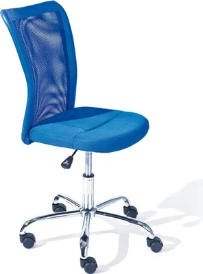 Image de Inter Link Chaise pivotante pour enfants Bonnie avec dossier résille bleu
