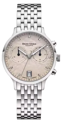 Produktbild von Bruno Söhnle Damen Armbanduhr 17-13238-850 Bologna Chronograph Edelstahl