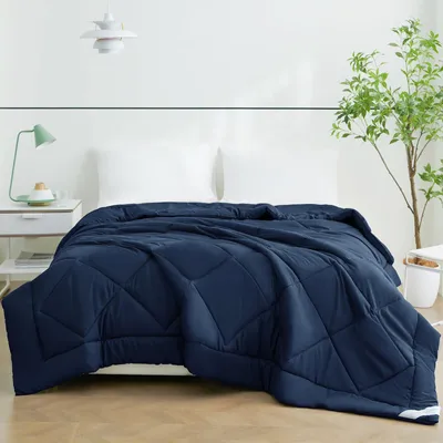 Obrázok produktu pre Letná prikrývka 240 x 260 cm, ľahká priedušná, mikrovlákno, modrá, pre spálňu