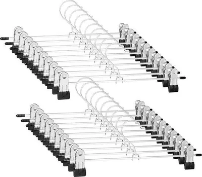 Immagine prodotto di Robusti ganci in metallo, regolabili, 30 cm, 20 pezzi, per pantaloni e gonne