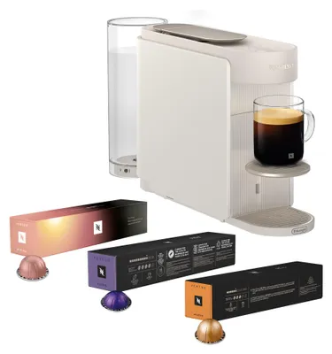 Produktbild von Nespresso DeLonghi Vertuo Up ENV200.W inkl. 3 Kaffeesorten, Farbe:Weiß