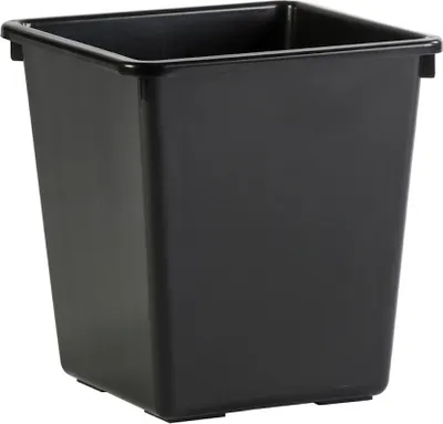 Produktbild von Viereckiger kegelförmiger Papierkorb | 27 Liter, HxBxT 36x34x34xm | Kunststoff | Schwarz