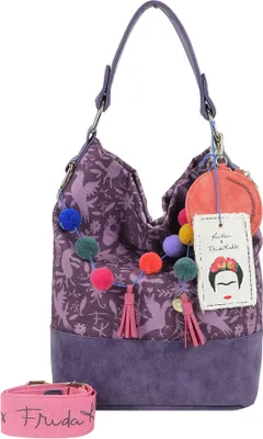 Produktbild von Fritzi aus Preußen Schultertasche Umhängetasche Izzy07 Fritzi x Frida Kahlo Limited Canvas Hobo Bag Nature Folk beere