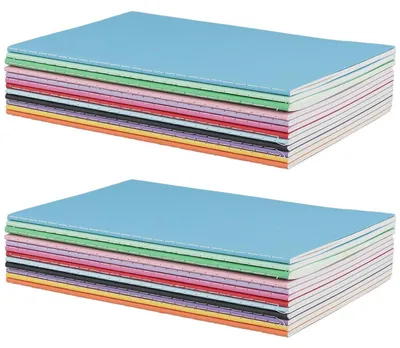 Immagine prodotto di Quaderni A5 a righe, confezione da 24 pezzi, 12 colori, 30 fogli, formato 14 x 21 cm