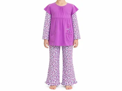 Produktbild von 2-Teiler Mädchen Lila Größe 92 Kinder Set Zweiteiler Outfit Mädchen