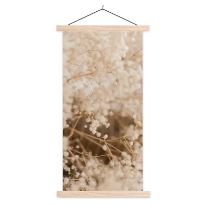 Produktbild von MuchoWow® Textilposter Pampasgras - Pflanze - Natur 60x120 cm mit holzfarbenen Rahmen - Holz
