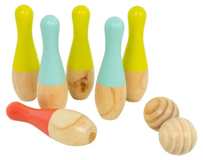 Produktbild von TP Toys Holz-Kegelspielfür Kinder ab 3 Jahren, Classic Garten Spiel