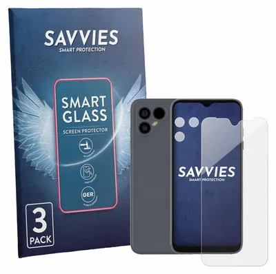 Produktbild von 3x Savvies Schutzglas Folie für Fairphone 4 (Display+Kamera) 9H Panzer Schutzfolie Glas Displayschutz klar transparent