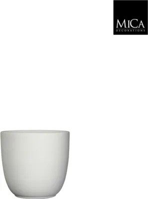 Produktbild von Tusca Topf rund weiß matt h14xd14,5 cm