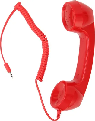 Produktbild von Retro-Telefonhörer Multifunktionaler strahlungsgeschützter Handheld-Handyempfänger für Mobiltelefone und Computer Rot