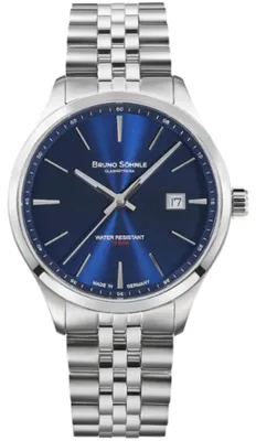 Produktbild von BRUNO SÖHNLE Herrenuhr TURIN II BIG silber,blau 17-13225-342