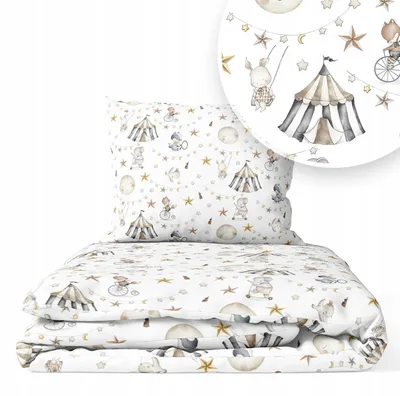 Produktbild von Kinderbettwäsche 100x135 Baumwolle Baby Bettwäsche Set 100x135 + 40x60 Kissenbezug Jungen & Mädchen Kleinkind Bettbezug