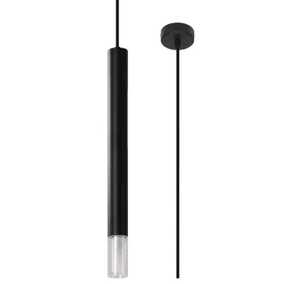 Zdjęcie produktu dla Lampa wisząca WEZYR czarna 1xG9x12W metal wym:120x8x8cm IP20 Sollux Lighting