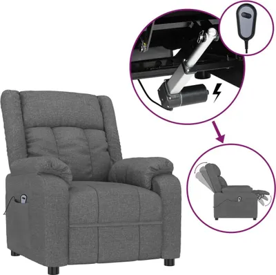 Produktbild von vidaXL Relaxsessel Elektrisch Dunkelgrau Stoff