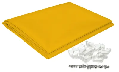 Produktbild von sunprotect 12574 Sonnensegel für Seilspann-Markise, 3,3 x 1,4 m, inkl. Laufhaken, Sonnenschutz für Pergola Wintergarten Terrasse, gelb (1 Set)
