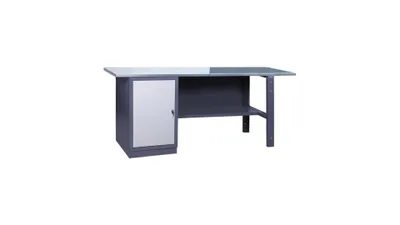 Zdjęcie produktu dla UHL-MASH Stół Warsztatowy Profi 31 D G(1,0) 150x62cm Ślusarski Narzędziowy Roboczy Metalowy Do garażu Szafka Dolna półka Blat ocynkowany