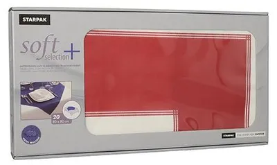 Produktbild von 100 Mitteldecken, stoffähnlich, Vlies "soft selection plus" 80 cm x 80 cm bordeaux "Frame"
