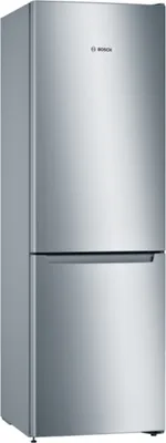 Produktbild von Bosch Serie | 2, Freistehende Kühl-Gefrier-Kombination mit Gefrierbereich unten, 186 x 60 cm, Edelstahl-Optik KGN36NLEA