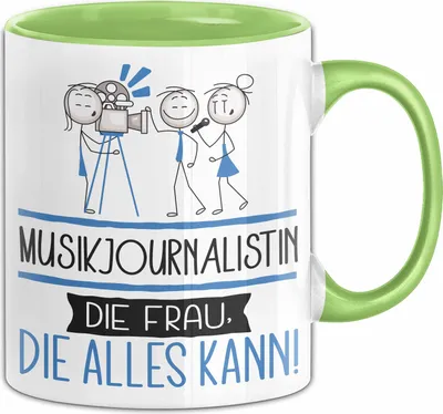 Produktbild von Musikjournalistin Geschenk Tasse Becher Die Frau Die Allen Kann Geschenkidee für eine Musikjournalistin Lustig (Grün)