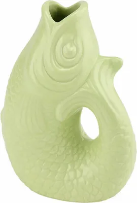 Image de Gift Company Vase Monsieur Carafon XS, vase décoratif en forme de poisson, faïence, seafoam, 13 cm, 1087402043
