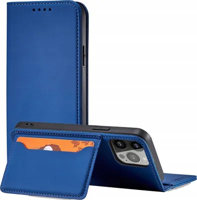 Produktbild von Hurtel Magnet Card Case, Folio, Apple, iPhone 14, 15,5 cm (6.1"), Blau