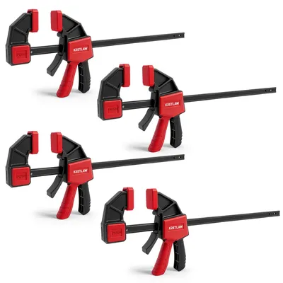 Imagen del producto de Juego de 4 abrazaderas de madera, sistema de liberación rápida, 300 mm