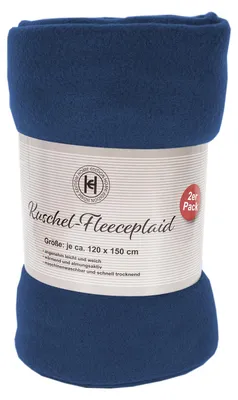 2er Fleece Wohndecke Kuscheldecke Wolldecke 120x150cm