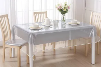 Produktbild von Transparente PVC-Tischdecke (140 x 240 cm)
