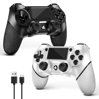 Obrázek produktu pro Dva bezdrátové ovladače pro PS4 – černý a bílý