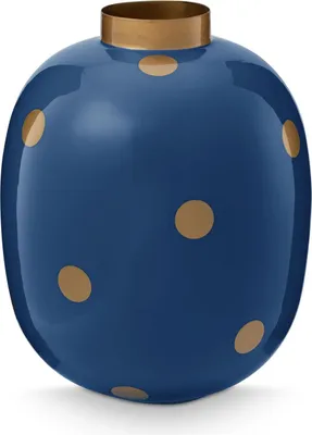 Obrázok produktu pre Pip Studio Váza Kovové bodky Námořnícka zlatá 32cm