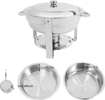 Immagine prodotto di Chafing dish, acciaio inossidabile, set da 4 pezzi, argento