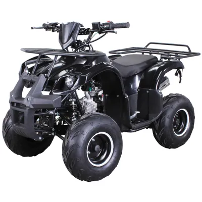 Produktbild von Jugendquad S-8 Farmer Benzin Quad | Midiquad - Miniquad - Pocket Bike - Pocketquad - Automatik - Not-Aus-Leine - Alarmanlage - Offroad Quad (Schwarz)