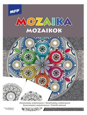 Obrázok produktu pre Antistresová omaľovánka Mozaika – 32 vzorov na relaxačné vyfarbovanie