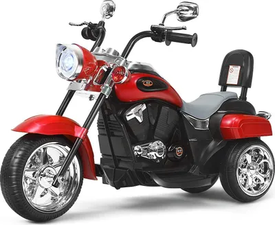 Obrázek produktu pro Motocyklový elektrický motocykl ve stylu Chopper Dětský motocyklový motocykl 91 x 48 x 64 cm červená + černá