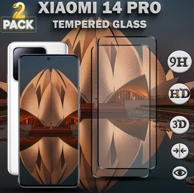 Produktbild von 2-Pack Xiaomi 14 Pro - Gehärtetes Glas 9H - Hochwertiger 3D-Displayschutz