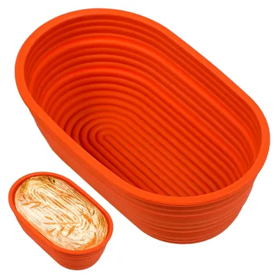 Produktbild von Ovaler Silikon Gärkorb zum Brotbacken 25 cm