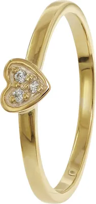 trendor 41538 Damenring Gold 333/8K Herz mit Zirkonias 1